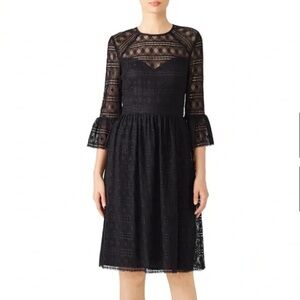 Trina Turk - Everdine Dress - Allover Black Lace Dress - NWT